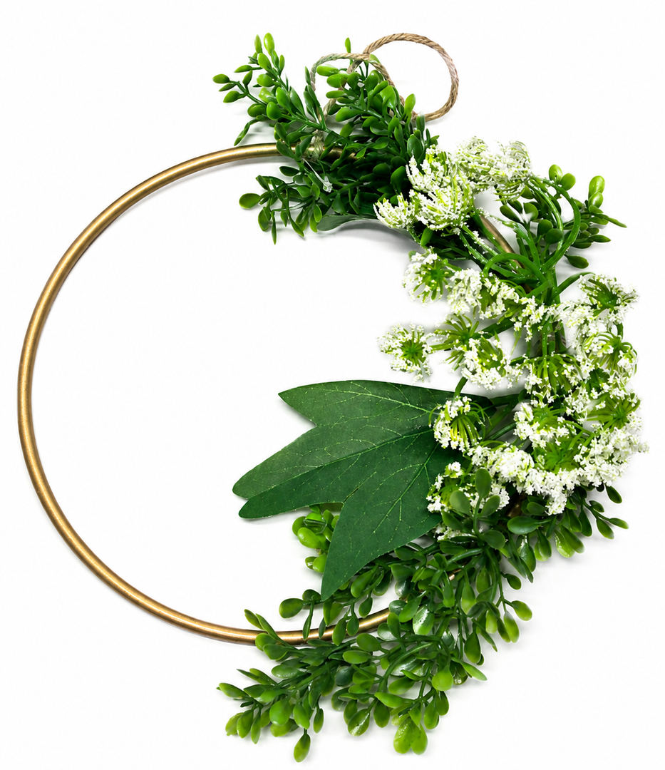 Spring Floral Half Wreath