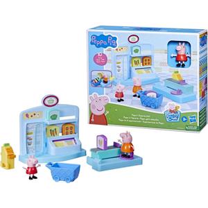 Peppa Pig Peppas Adventures Peppas Supermarket Playset Preschool Toy: 2 Figures, 8 Accessories; for Ages 3 and Up Multicolor