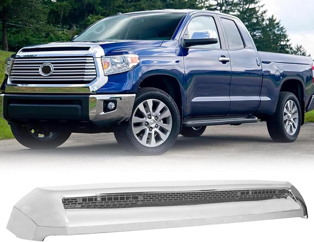 Hood Scoop Front Hood Bulge Molding For 2014-2021 Toyota Tundra Chrome Grill Front Upper Grille 761800C030 TO1231102