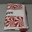 Breling 6 Pcs Christmas Kitchen Towels Red White Candy Tea Dishtowel 23.62 x 15.75 Inch Decorative Peppermint Candy Cane Hand Towel for Holiday Winter Home Kitchen Bathroom Decor Housewarming Gift