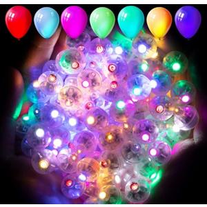 Aogist 100pcs 10-Colors Mini Lights,Long Standby Time Waterproof LED Balloon Light,Battery Powered,Ball Lamp for Balloon Paper Lantern Birthday Party Christmas Halloween