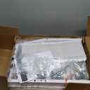 Furnulem Tall 4 Drawers Dresser, Vertical Storage Tower for Bedroom, Hallway, Entryway, Nursery, Closet Organizer, Nightstand Bedside Table Furniture, Sturdy Steel Frame, Wood Top, White