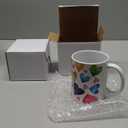 Sliner 2 Pcs Valentines Day Heart Mugs Ceramic Coffee Cups 11 oz Love Couple Mug Set for Galentine's Day Anniversary Wedding Engagement Couple Gifts(Watercolor Heart)