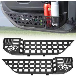 HOCHO Fit for Jeep Door Storage Pockets, Upgraded +40% Storage Space Aluminum Front Door Storage Fit for Jeep Wrangler JL Accessories JLU 2018-2025 & Jeep Gladiator Accessories