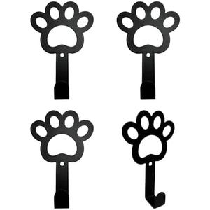 FoyaHome 4Pcs Dog Hooks for Wall, Cute Paw Key Hook Wall Mount, Organizer Hook, Pet Hook, Great Gift for Dog Lovers, for Entryway Hallway Kitche Office Bedroom, Living Room