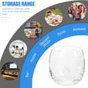 Hemoton Set of 2 Transparent Globe Whiskey Glasses, 15.4Oz World Map Engraved Cocktail Cups for Home Bar, Elegant Drinking Glasses for Whiskey Lovers and Special Occasions