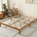 COLAMY 12 Inch Wood Platform Bed Frame，Sturdy King Size Bed Frame with Wood Slat Support, No Box Spring Needed, Easy Assembly, Espresso