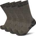 APTYID Men's Moisture Wicking Cushioned Crew Work Boot Socks (4-6 Pairs) (Black)