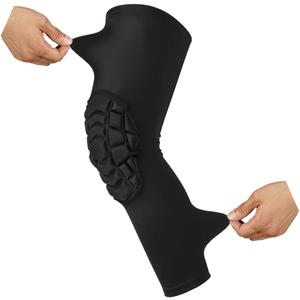 SZKANI Knee Pads Compression Leg Sleeve Knee Sleeve for All Sports Wrestling Protector Gear, 1 Pair of Knee Paded (Black_2 Pack, Medium)
