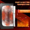 E EASTSTORM Portable Steam Sauna for Home, Personal Steam Sauna Full Body,Sauna Tent Sauna Box with 1500W 3L Steamer, Timer, Remote Control, Folding Chair, 15 Levels, 3'3'6'