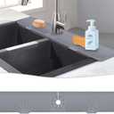 Derlights 33 inch Sink Splash Guard Mat, Silicone Faucet Handle Drip Catcher Tray, Longer Silicone Sink Mat for Kitchen Bathroom, Drip Protector Splash Countertop (Gray)