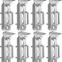 8" Galvanized Swivel Top Bunk Bracket Kit with Hardware for 3"x3"2"x3",1.5"x3" Boat Trailer Crossmember, Boat Trailer Bunk Brackets & Square U-Bolts
