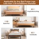 TQVAI Large Bed Risers Heavy Duty, 3" H(Inner 2" H), 2200 LBS Loading Capacity, Anti-Fall Edge, 4 Pack Wooden Bed Lifts Risers with Non-Slip Pads for King Queen Twin Full Bed Frame, Black