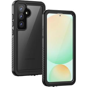 Lanhiem for Samsung Galaxy S24 FE Case, IP68 Waterproof Dustproof with Built-in Screen Protector, Heavy Duty Full Body Protective Phone Case for Galaxy S24 FE 5G 6.7 Inch, Black