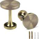 BEL AVENIR 2 Pack Curtain Holdbacks Metal Round Medallion Drapery Tiebacks Wall Hooks Modern Simple Style Home Decor with 2pcs Screws (Bronze)