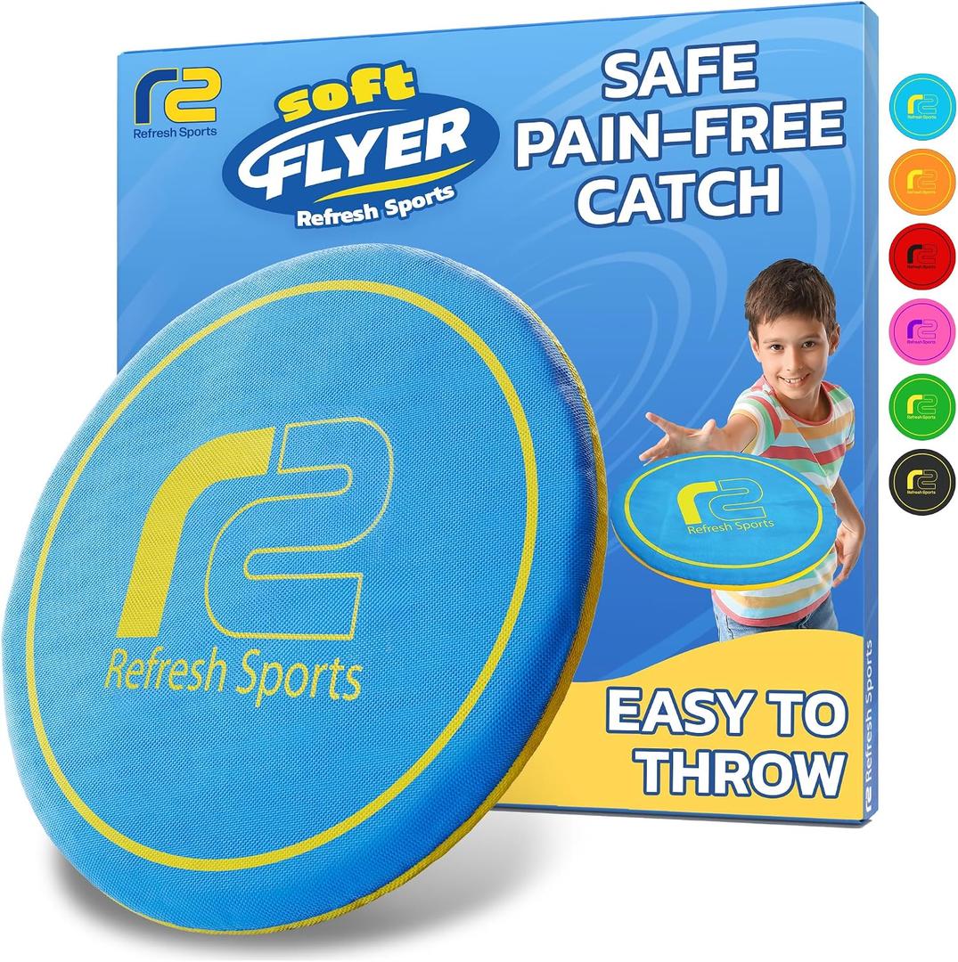 Soft Disc Flying Toy - Doesn't Hurt to Catch - Flying Disc For All Ages - Easy to Use Summer Gift Friisbee For Kids -Outdoor Gifts for Boys & Girls 3 4 5 6 7 8 9 10 11 12 13+ Birthday Gifts