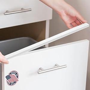 Cabinet Hero Slimline Cabinet Edge Protector - Prevents Chipping, Wear, Discoloration - Drawer Edge Guard, Bumper for Drawer - Easy Slip-On Installation - 3/4" Thick, 18" Length, Black, Pack of 4