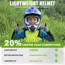 ROOZO Youth Kids Dirt Bike Helmet DOT Approved, Full Face Motocross Set, Patriot Star, Large