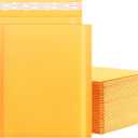 Kraft Bubble Mailers 8.5x11inch 25Pack Yellow Self-Seal Padded Envelopes Bubble Opaque Padded Mailers Shipping Bags for Small Businesses to Package and Mail Jewelry, Electronic Products