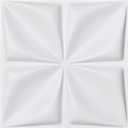 Art3d White 3D Wall Panel PVC Flower Design Cover 3 Sq Meter, for Interior Wall Decor in Living Room, Bedroom, Lobby, Office, Shopping Mall