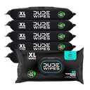 DUDE Wipes Mint Chill Flushable Wipes - Extra-Large Adult Wet Wipes - 6 Pack (288 Count) - Infused with Tea Tree Oil, Vitamin E, and Aloe - Septic and Sewer Safe