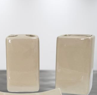 12 Pieces Bathroom Countertop Set Ceramic Accessories Solid Colors Soap Dispenser Soap Dish Toothbrush Holder Toothpaste Holder (Taupe)