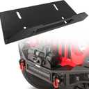 332000T Winch Mounting Plate Fairlead Mount Bracket Fit for Go Rhino Rockline front bumpers, for up to 12,000 pound capacity winch (Galvanized Steel, Textured Black)