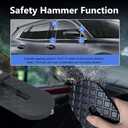 Car Door Footrest Pedal, Non-Slip Textured Foldable Foot Rest, Multifunctional Aluminum Alloy Roof Rack Car Step, Universal for Most Cars, SUVs (Black)