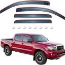 JOYTUTUS in-Channel Rain Guards Compatible with 2005-2015 Tacoma Double Cab Window Vent Visor Window Deflectors Vent Shades Tacoma Accessories