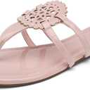 katliu Women's Flat Sandals Flip Flop Sandals Comfortable Dressy Thong Sandals (9, Pink)