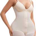 Slimers Fajas Colombianas Shapewear - Postpartum Post Surgery Shape wear - Butt Lifter Tummy Control Body Shaper (Large, Beige)