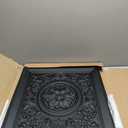 WOWSTAR 24-Pack 24"x24" Drop Ceiling Tiles, Waterproof Glue Up Vintage Style 3D Ceiling Tiles, Black, Wall Art