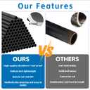 Black Aluminum Deck Balusters 36in x 3/4in, 50 Pack Spindles with Connectors & Screws, Powder-Coated Metal Baluster Replacement Kit for Deck Railing, No-Drill Easy Install