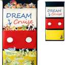 DCL Fish Extender Door Hanger, Cabin Door Hanging Pockets for Fish Exchange Extender Gifts Gifts on DCL Cruise Line in 2025 & 2026, Cruise Door Organizer with 3 Pockets - 26"x11.8"