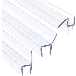Shower Door Seal Set of 3, Bottom 36", Sides & Doorway 80", Fits 3/8" Glass