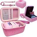 Hard Carrying Case and Silicone Cover for Bitzee Interactive Toy Digital Pet, Accessories Case for Bitzee Virtual Electronic Pets Original 15 Animals (Pink)
