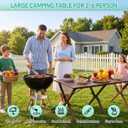 47" Camping Table Foldable, Aluminum Roll up Low Picnic Table, 47.24"x23.6 2"x17.91"