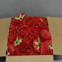 Thiccywoov 200 Pcs Flowers Long Stem Artificial Rose Bulk, 3.2 Inches Silk Rose Head Flowers Faux for Wedding Bridal Bouquet Independence Day Home Floral DIY Centerpieces Party Decoration(Red)