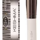 Keshima Foundation Brush Flat Top Kabuki - Premium Foundation Brush for Liquid Makeup, Cream, and Powder - Buffing, Blending, and Face (Regular Size, White)