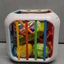 7 in1 Sensory Development Multifunctional Sensory Teething Toys for 2 Year Old Boy Girl,Shape Sorter Pull String Travel Car Toys for 18 Month