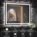 LED Bathroom Mirror 48"X40" with Front Light and Backlit