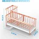 Cisily Sponge Holder for Kitchen Sink, Sink Caddy Organizer with High Brush Holder, Kitchen Countertop Organizers and Storage Essentials, Rustproof 304 Stainless Steel (Rose Gold, 9.25)