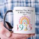 100th Birthday Coffee Mug For Women, Turning 100 Year Old Birthday Gifts for Her, 1925 100th Gifts Black Handle 11OZ Coffee Cups for Mom Grandma Aunt Sister Coworker Friend Wife(100 Birthday)
