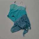 Girl's One Piece Swimsuits Color Block Cutout One Shoulder Bathing Suit with Mesh Cover Up 1 Piece Swimsuit Swimwear, 9/10Y