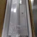 32X80in Accordion Door with Clear Panels, PVC Sliding Folding Doors with LockDivider Door with Hardware, White Multifold Interior Doors