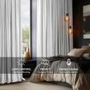 HPD Half Price Drapes Velvet Blackout Curtains/Drapes - 108 Inches Long 1 Panel Blackout Curtain Signature Pleated for Living Room & Bedroom - 25W X 108L, Primary White