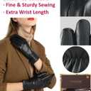 Winter Leather Gloves for Women, Cashmere Lined Touchscreen Gloves for Texting, Premium Soft Sheepskin Warm Glove