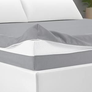 HunnmingRe Zippered Mattress Fitted Protector Deep Mattress Encasement Soft Zipper Fitted Sheet Microfiber Bed Sheet Cover for Bed(Light Gray,Queen,12-16in)