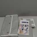 OneDream Over the Door Organizer for Nursery, 5-Tier Baby Clothes Organizer with Removable Storage Caddy, Hanging Behind Door Storage with Clear Pockets and Side Mesh Compartments, Grey