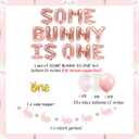 Some Bunny is One Theme Birthday Party Decorations Pink Rabbit For Girls Birthday Party Decoration Supplies Balloons Bunny Garland